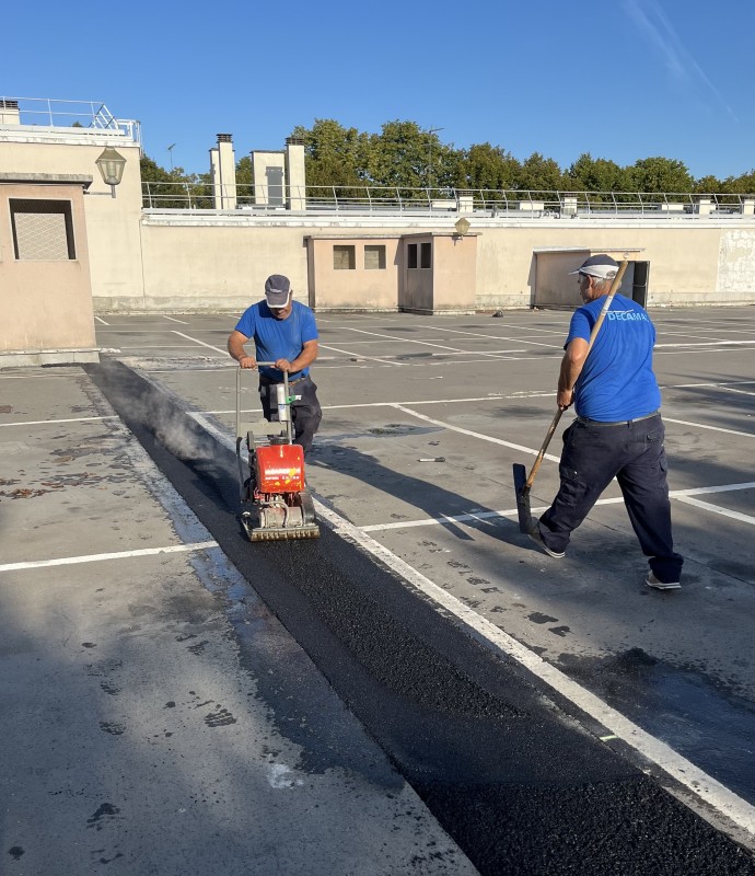 Mise en œuvre d’enrobé bitumineux à chaud